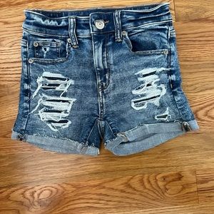 American Eagle High rise shortie Jean short
